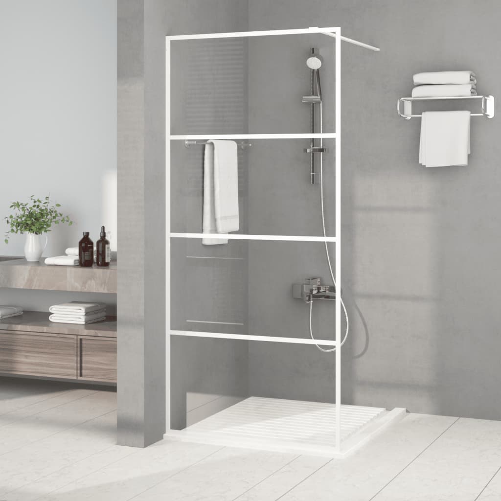 Parete Doccia Walk In Bianca Vetro Esg