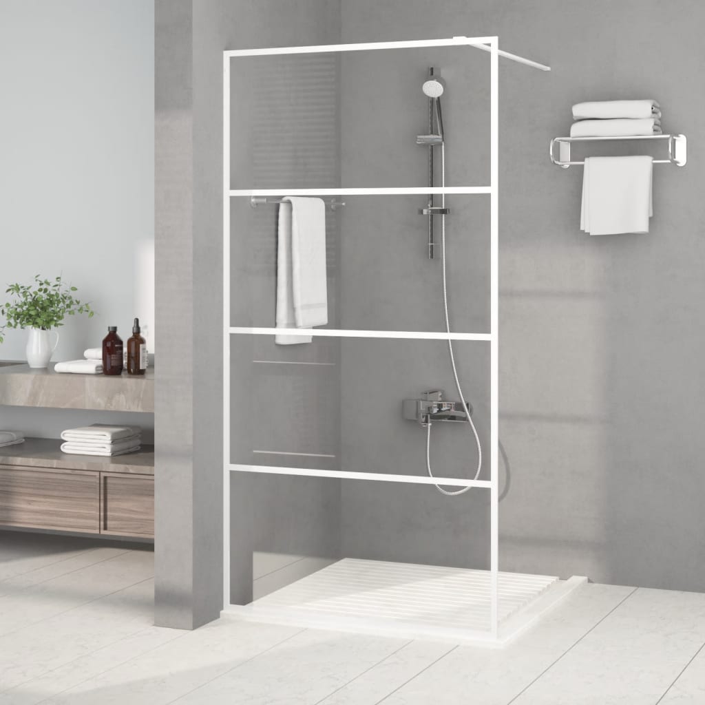 Parete Doccia Walk In Bianca Vetro Esg