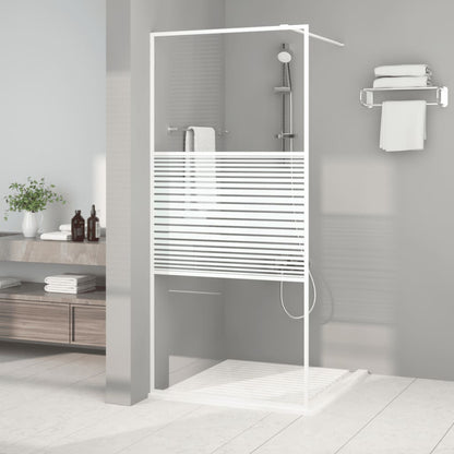 Parete Per Doccia Walk-In Vetro Trasparente Esg 100X195Cm Nera