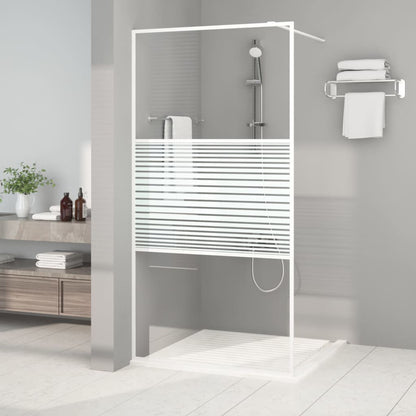 Parete Per Doccia Walk-In Vetro Trasparente Esg 100X195Cm Nera