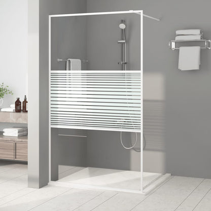 Parete Per Doccia Walk-In Vetro Trasparente Esg 100X195Cm Nera