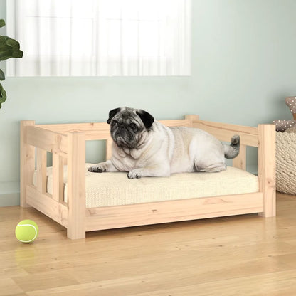 Cuccia Per Cani 75,5X55,5X28 Cm In Legno Massello Di Pino