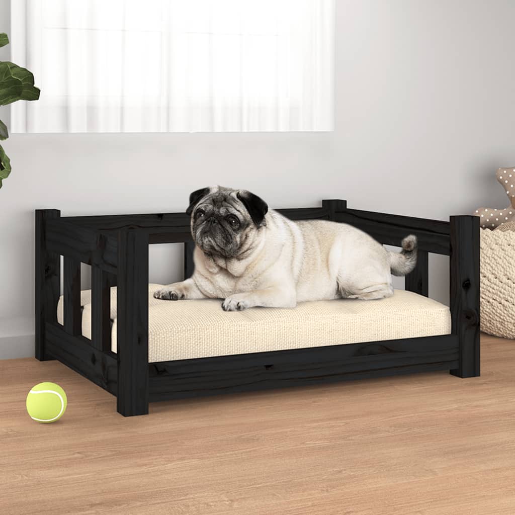 Cuccia Per Cani 75,5X55,5X28 Cm In Legno Massello Di Pino