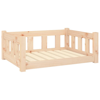 Cuccia Per Cani 75,5X55,5X28 Cm In Legno Massello Di Pino