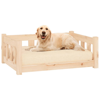 Cuccia Per Cani 75,5X55,5X28 Cm In Legno Massello Di Pino