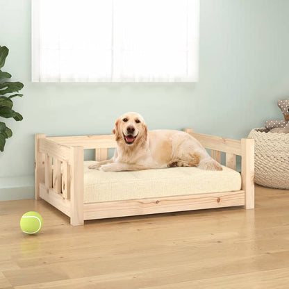 Cuccia Per Cani 75,5X55,5X28 Cm In Legno Massello Di Pino