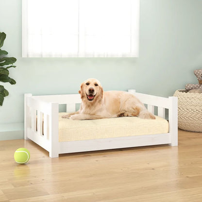 Cuccia Per Cani 75,5X55,5X28 Cm In Legno Massello Di Pino