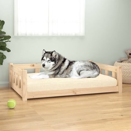 Cuccia Per Cani 75,5X55,5X28 Cm In Legno Massello Di Pino