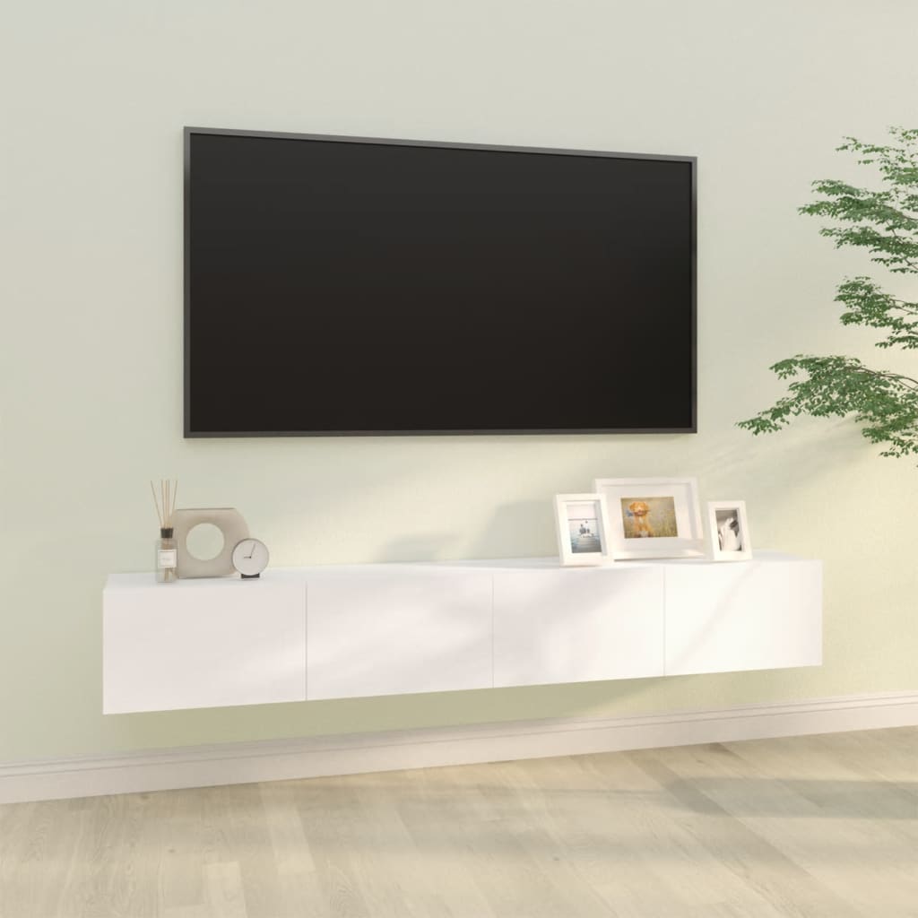 Mobili Tv Muro 2Pz 100X30X30 Cm Legno Multistrato