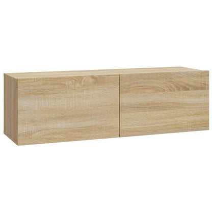 Mobili Tv Muro 2Pz 100X30X30 Cm Legno Multistrato