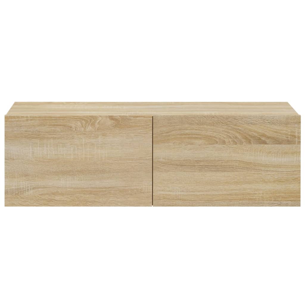 Mobili Tv Muro 2Pz 100X30X30 Cm Legno Multistrato