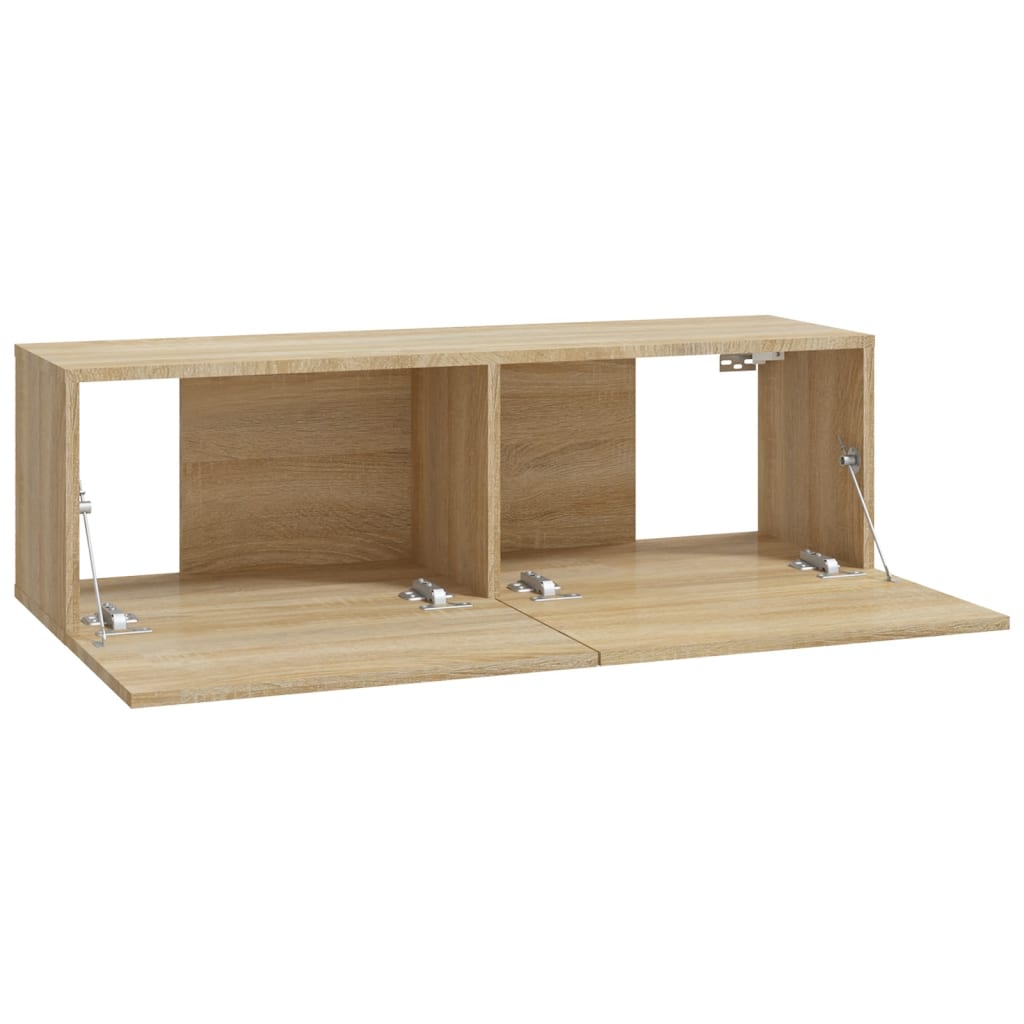 Mobili Tv Muro 2Pz 100X30X30 Cm Legno Multistrato