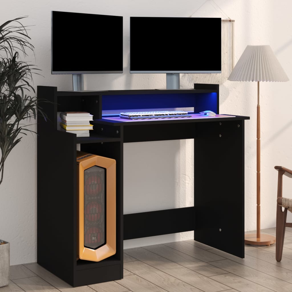 Scrivania Con Luci Led 97X45X90 Cm In Multistrato
