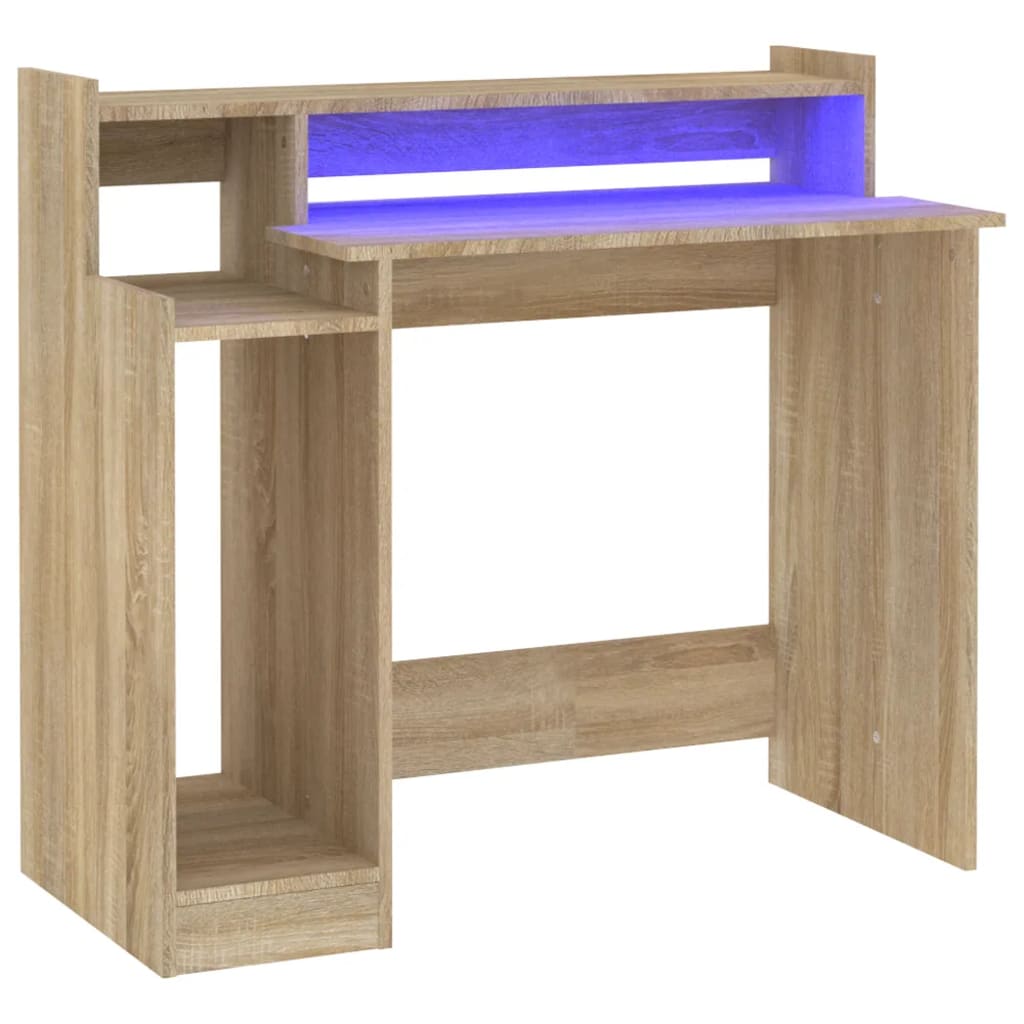 Scrivania Con Luci Led 97X45X90 Cm In Multistrato