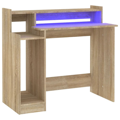 Scrivania Con Luci Led 97X45X90 Cm In Multistrato