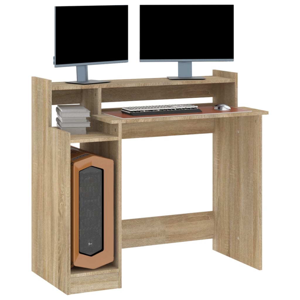 Scrivania Con Luci Led 97X45X90 Cm In Multistrato