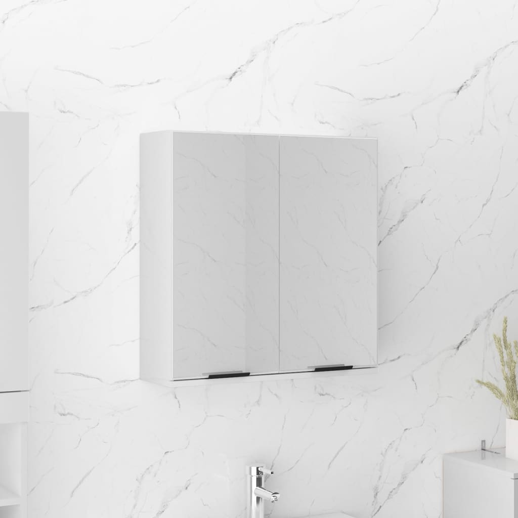 Mobile Bagno Con Specchio 64X20X66,5 Multistrato