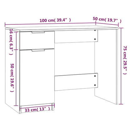 Scrivania 100X50X75 Cm In Legno Multistrato