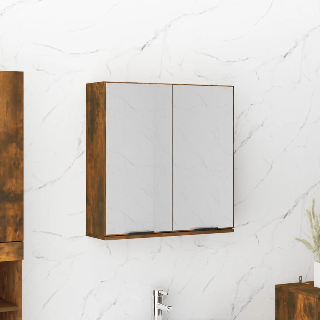 Mobile Bagno Con Specchio 64X20X66,5 Multistrato