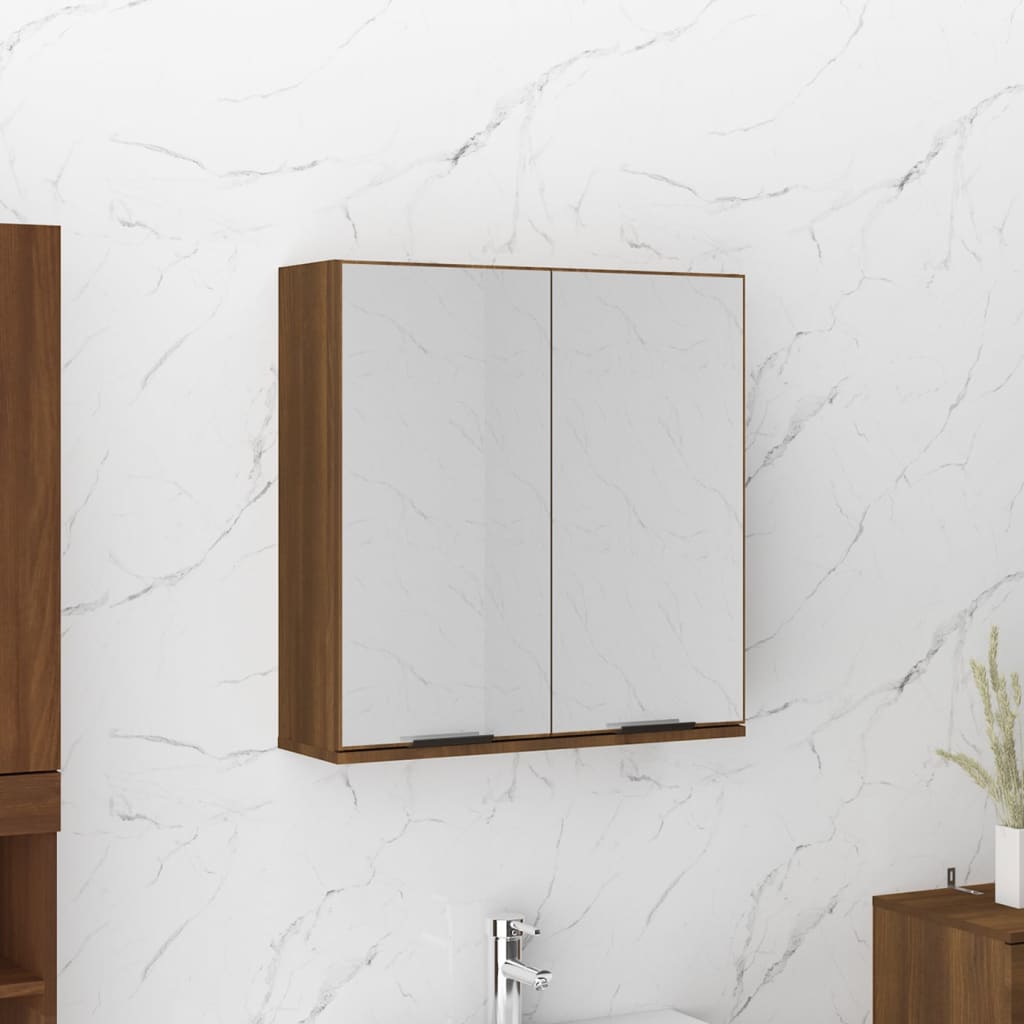 Mobile Bagno Con Specchio 64X20X66,5 Multistrato