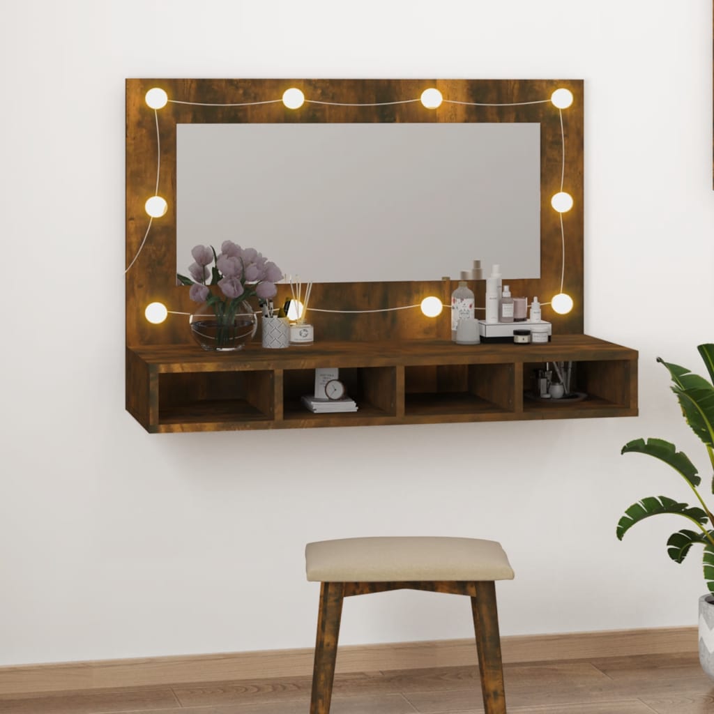 Mobile A Specchio Con Led 90X31,5X62 Cm