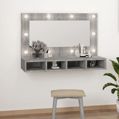 Mobile A Specchio Con Led 90X31,5X62 Cm