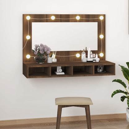 Mobile A Specchio Con Led 90X31,5X62 Cm