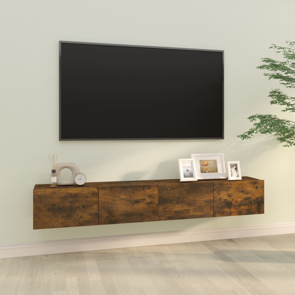 Mobili Tv Muro 2Pz 100X30X30 Cm Legno Multistrato