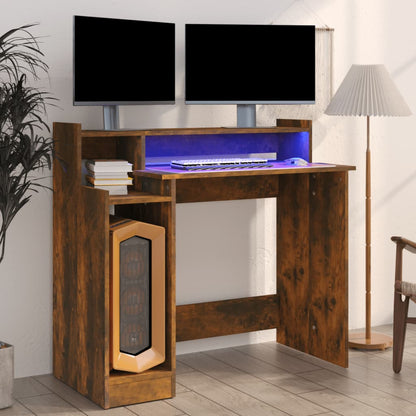 Scrivania Con Luci Led 97X45X90 Cm In Multistrato