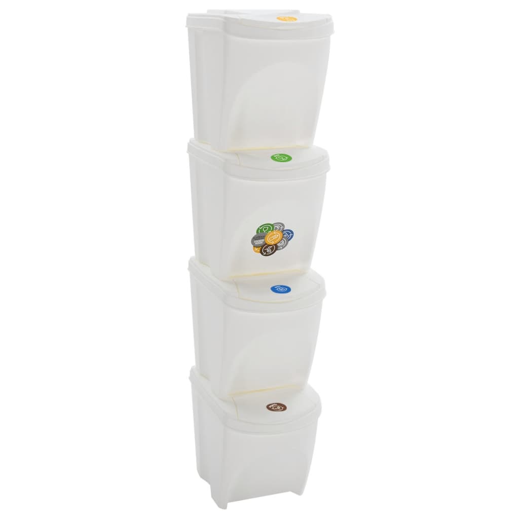 Contenitori Impilabili Rifiuti 4 Pz 100 L Polipropilene