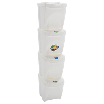 Contenitori Impilabili Rifiuti 4 Pz 100 L Polipropilene