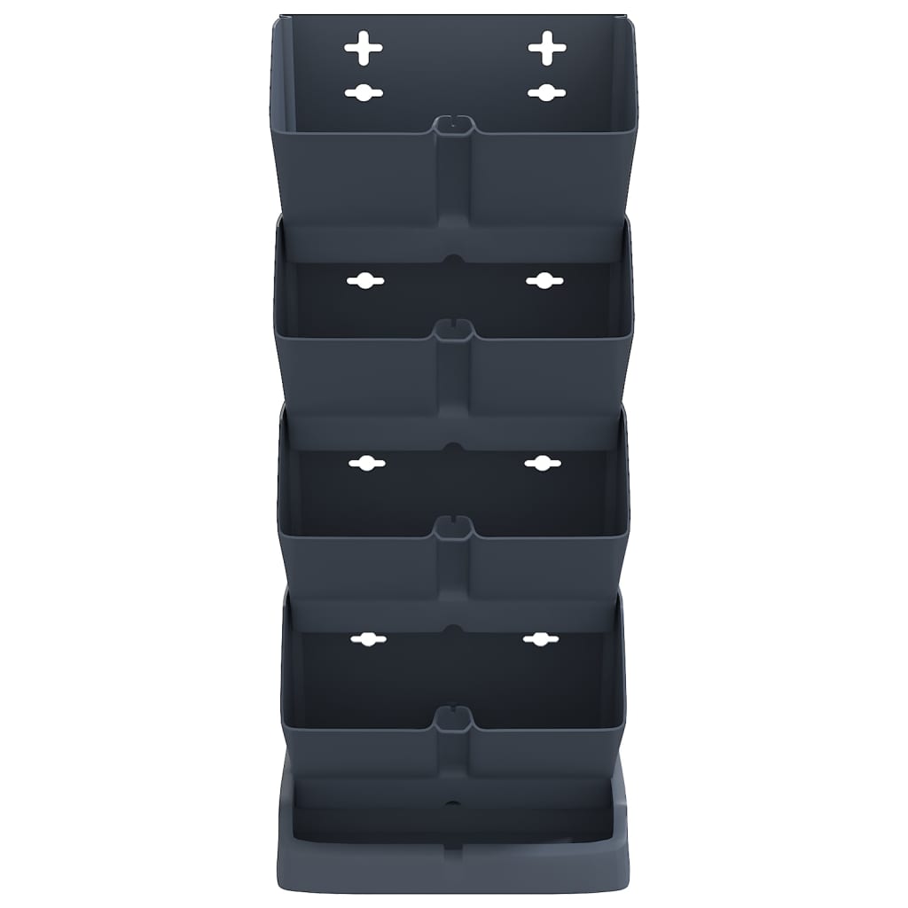 Set Per Piante Giardino Verticale 4 Pz Antracite Polipropilene