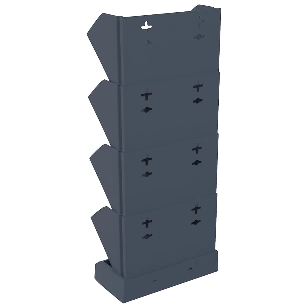 Set Per Piante Giardino Verticale 4 Pz Antracite Polipropilene