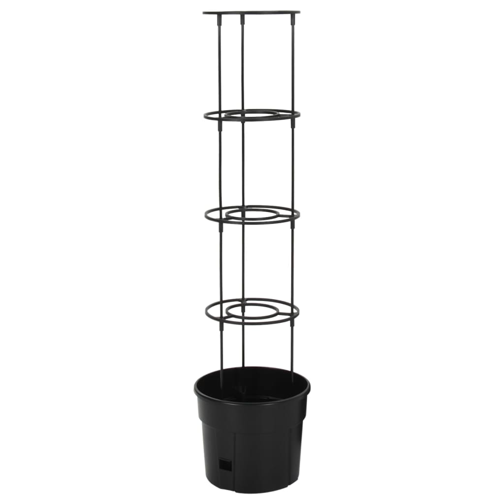 Vaso A Torre Per Pomodori Antracite Ø29,5X115 Cm Polipropilene