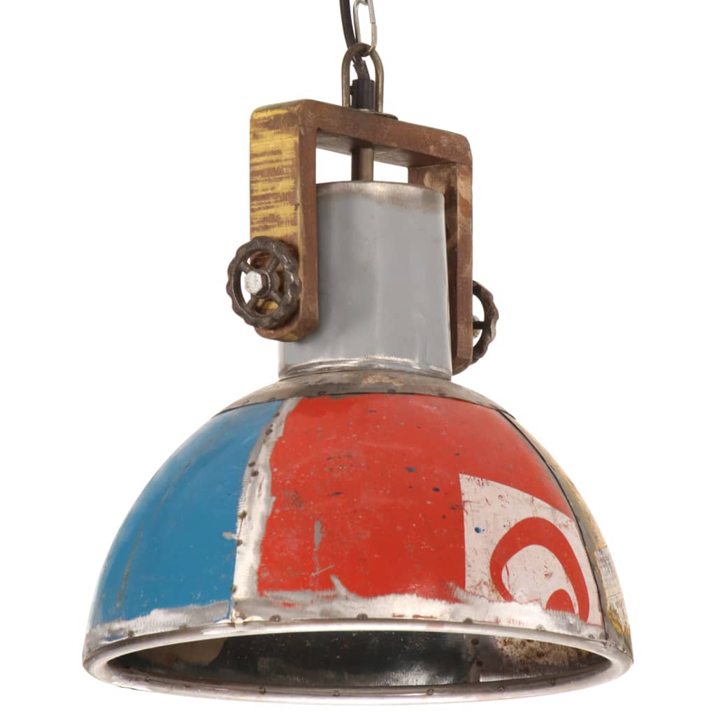 Lampada A Sospensione Industriale 25 W Bianca Rotonda 19 Cm E27