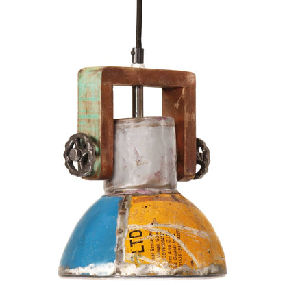 Lampada A Sospensione Industriale 25 W Bianca Rotonda 19 Cm E27