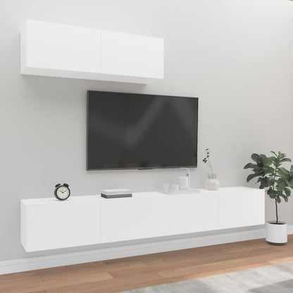 Set Mobile Tv 3 Pz Montato A Parete Rovere In Truciolato