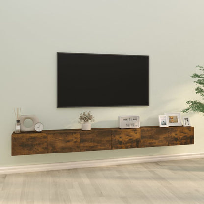 Set Mobile Tv 3 Pz Montato A Parete Rovere In Truciolato