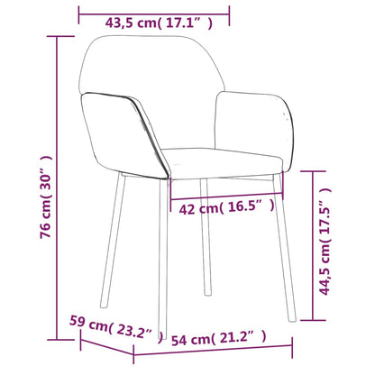 Sedie Da Pranzo 2 Pz In Velluto