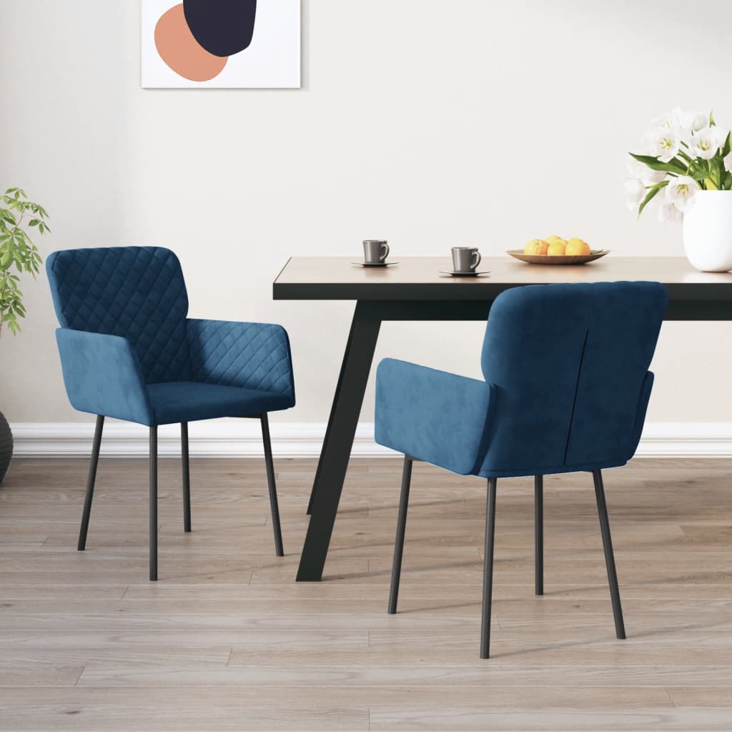 Sedie Da Pranzo 2 Pz Gialle In Velluto