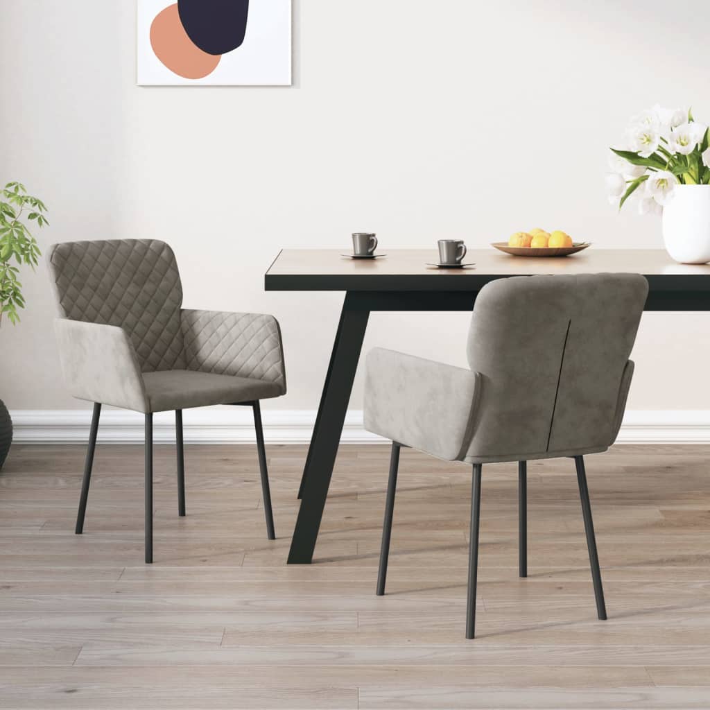 Sedie Da Pranzo 2 Pz Gialle In Velluto