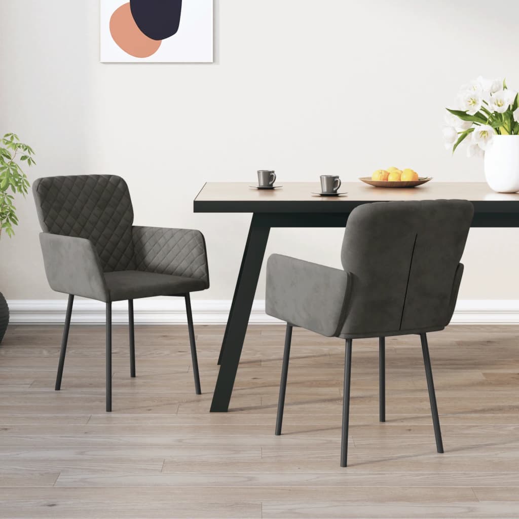 Sedie Da Pranzo 2 Pz Gialle In Velluto