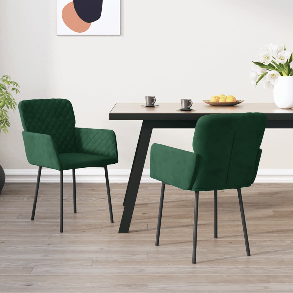 Sedie Da Pranzo 2 Pz Gialle In Velluto