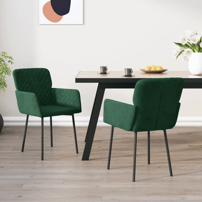 Sedie Da Pranzo 2 Pz Gialle In Velluto