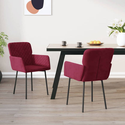 Sedie Da Pranzo 2 Pz Gialle In Velluto