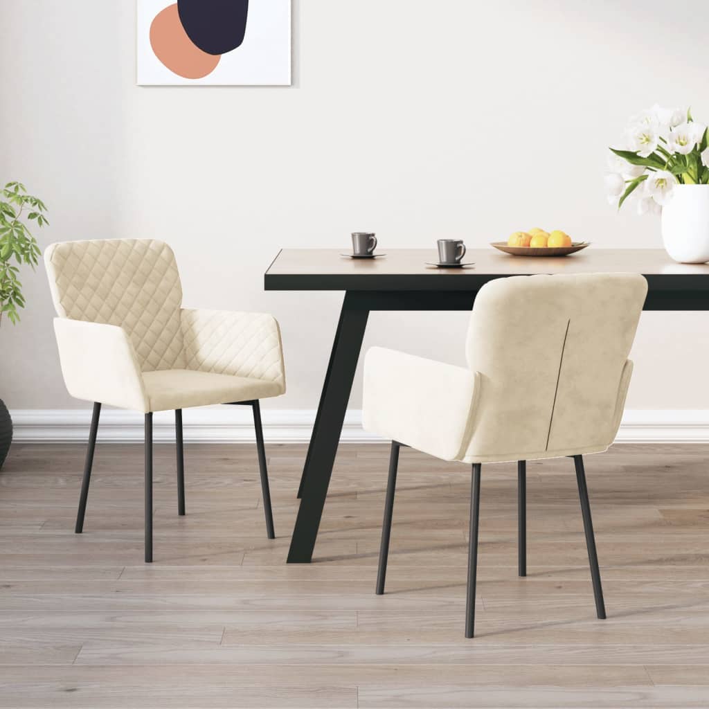 Sedie Da Pranzo 2 Pz Gialle In Velluto