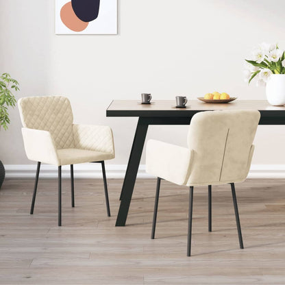 Sedie Da Pranzo 2 Pz Gialle In Velluto