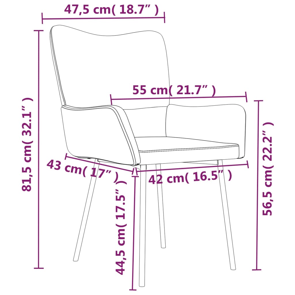 Sedie Da Pranzo 2 Pz In Velluto