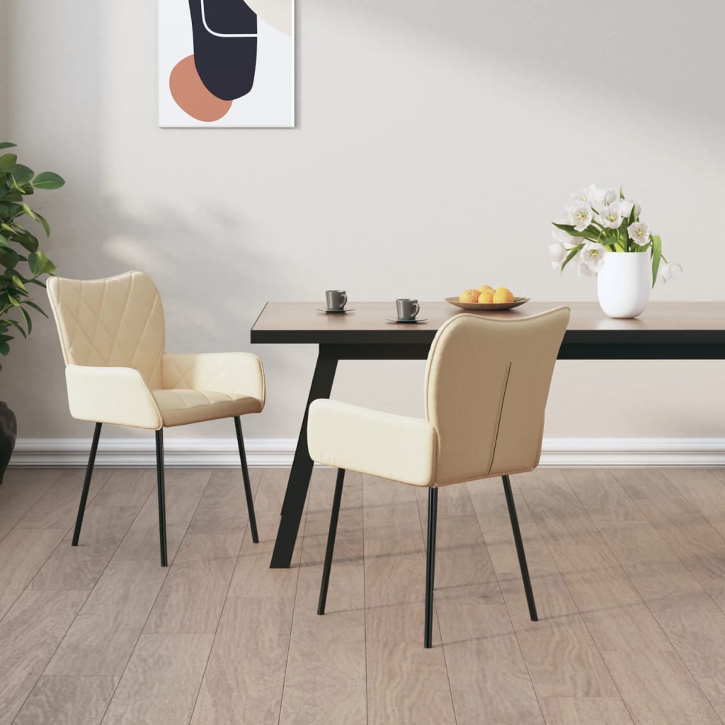 Sedie Da Pranzo 2 Pz In Tessuto