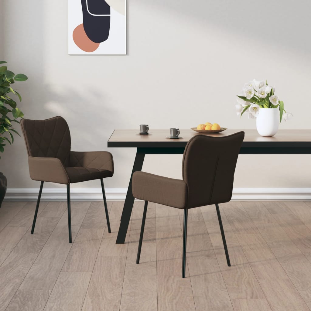 Sedie Da Pranzo 2 Pz In Tessuto